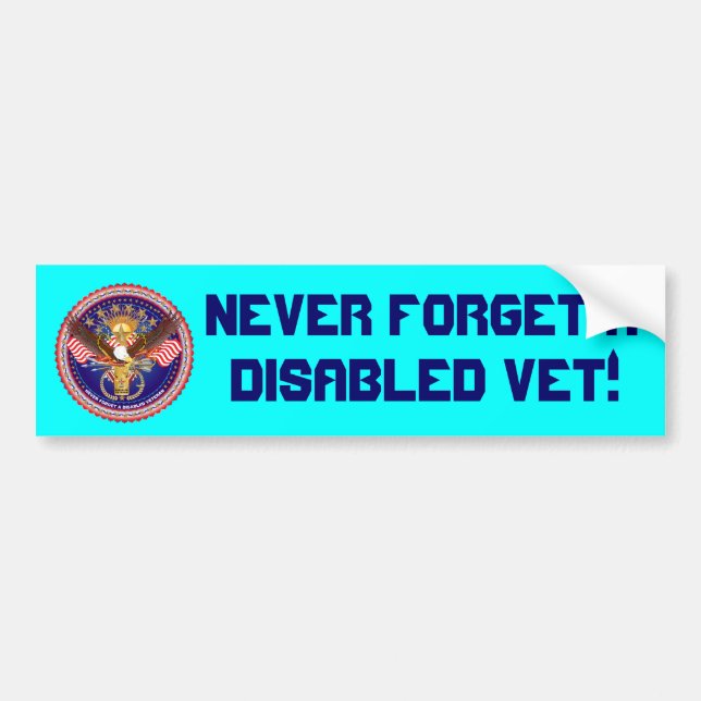 Veteran Disabled View About Design Bumper Sticker (Front)