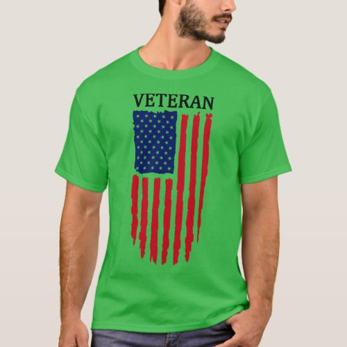 Veteran distressed Flag T_Shirt