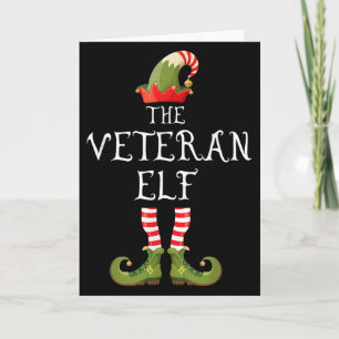 Veteran Elf Family Matching Group Christmas Us Arm Card