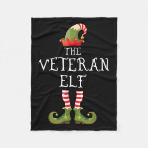 Veteran Elf Family Matching Group Christmas Us Arm Fleece Blanket