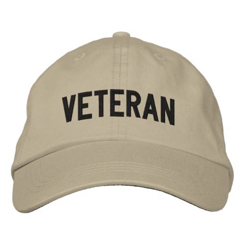 VETERAN EMBROIDERED BASEBALL HAT