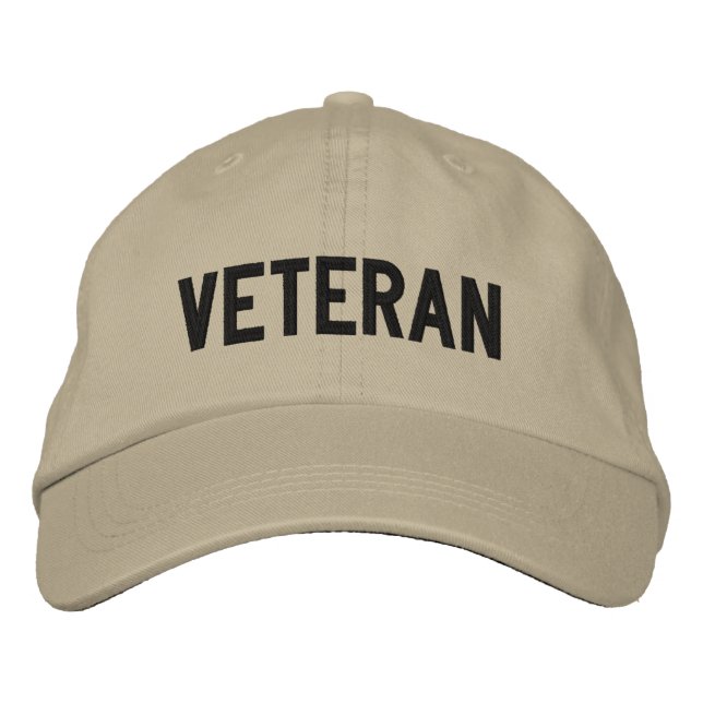 VETERAN EMBROIDERED BASEBALL HAT (Front)
