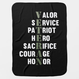 Veteran Facts Happy Veterans Day Support Graphic Baby Blanket