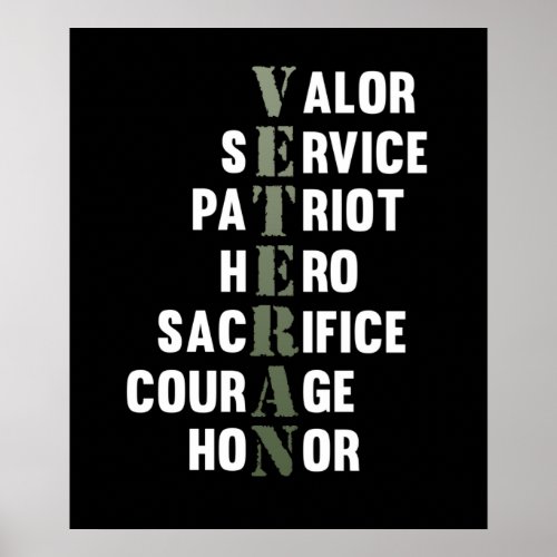 Veteran Facts Happy Veterans Day Support Graphic Poster