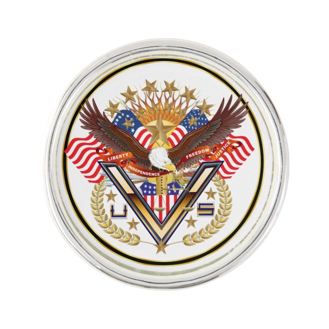Veteran Family Important View About Design Below Pin (Front)