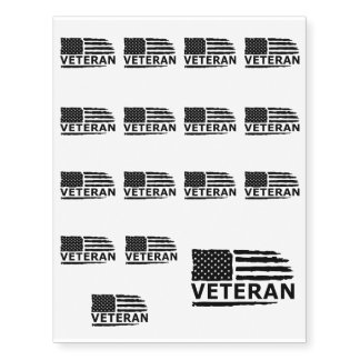 Veteran Flag Temporary Tattoos