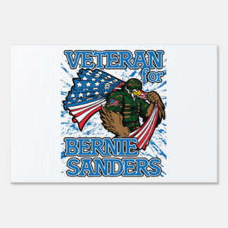 Veteran For Bernie Sanders Presidential Campaign Sign