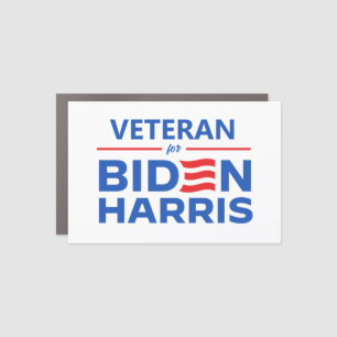 Veteran for Biden Harris Car Magnet