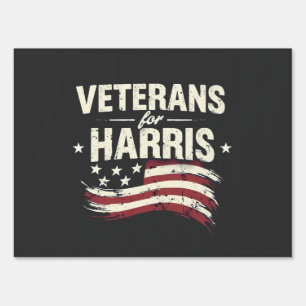 Veteran for Harris Kamala Harris Army Election Sign