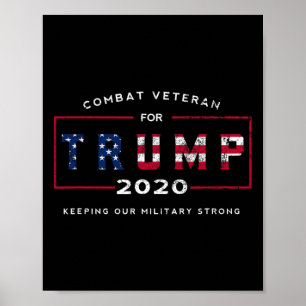 Veteran For Trump 2020&#; - Keep Our Military Stro Poster