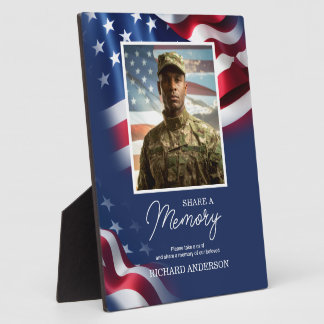 Veteran Funeral Memorial Share a Memory Plaque