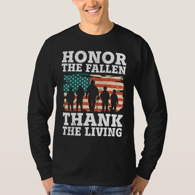 Veteran Honor The Fallen Patriotic Veterans Day T-Shirt (Front)