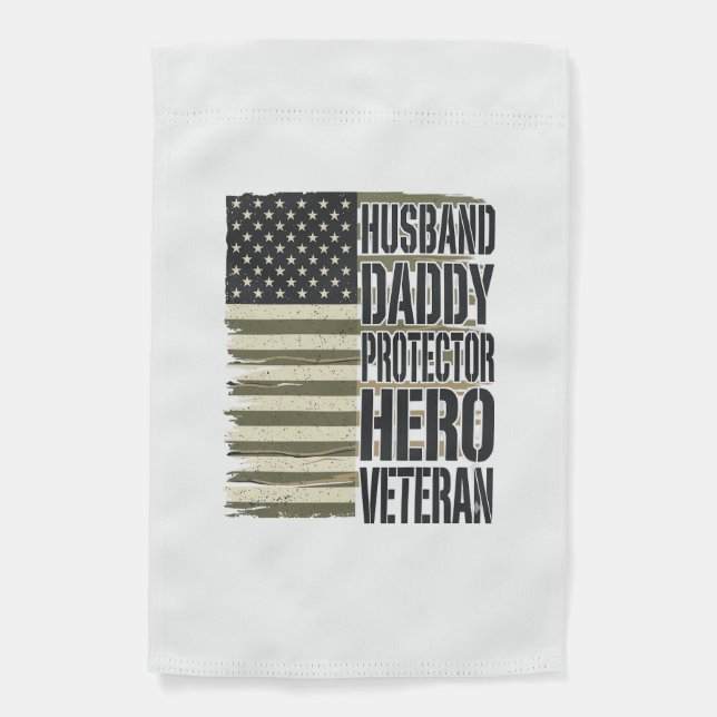 Veteran Husband Daddy Protector Hero Flag Shirt De (Front)