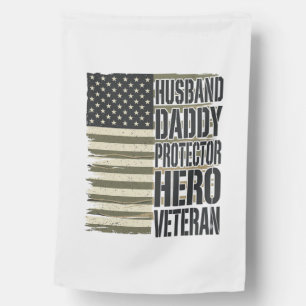Veteran Husband Daddy Protector Hero Flag Shirt De