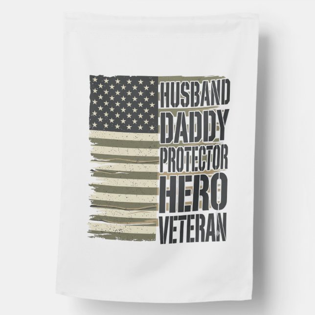 Veteran Husband Daddy Protector Hero Flag Shirt De (Front)