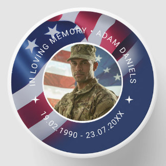 Veteran In loving Memory, Photo Funeral Mini Candle Favors