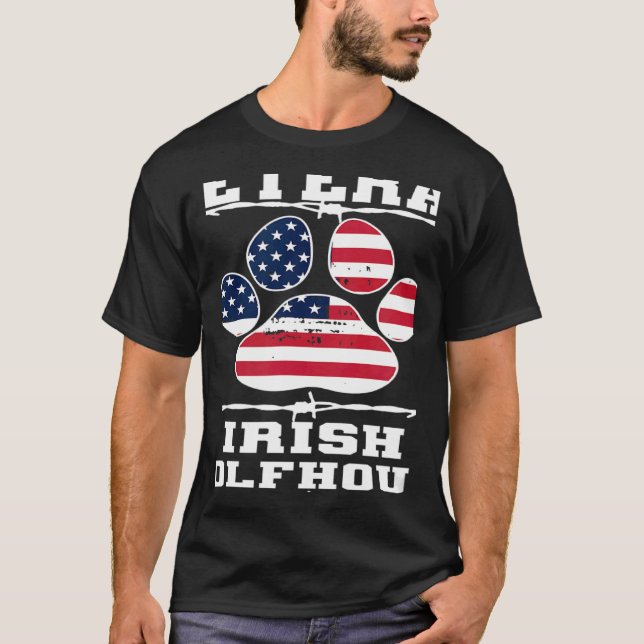 Veteran Irish Wolfhound Retired Dog Retirement Pet T-Shirt (Front)