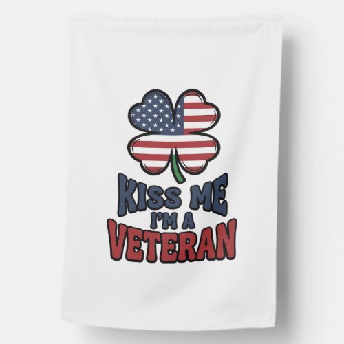 Veteran Kiss Me Patriotic Clover Vintage Shirt_1 House Flag