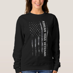 Veteran Korean War Veteran American Flag Sweatshirt