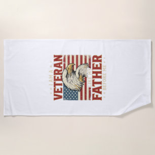 Veteran Like My Father Before Me Eagle T-Shirt_1 Beach Towel