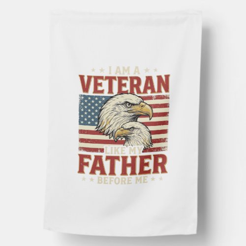 Veteran Like My Father Before Me Eagle T-Shirt_1 House Flag