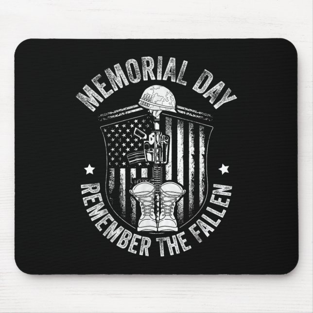 Veteran Memorial Day Remember The Fallen Veterans Mouse Pad (Front)