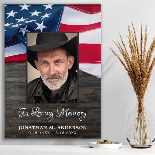 Veteran Memorial Military Photo USA American Flag Acrylic Print