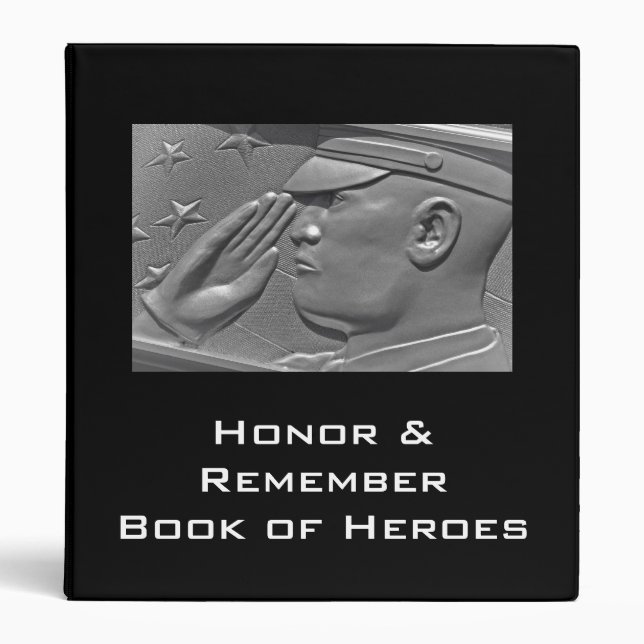 Veteran Military Hero Album Binder (Front)