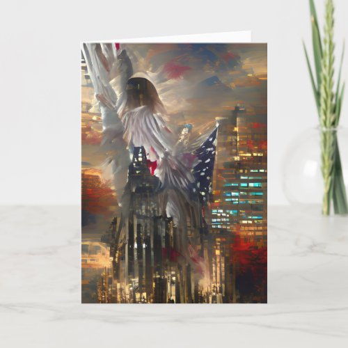 Veteran Military Patriotic Inspired  Art           Holiday Card