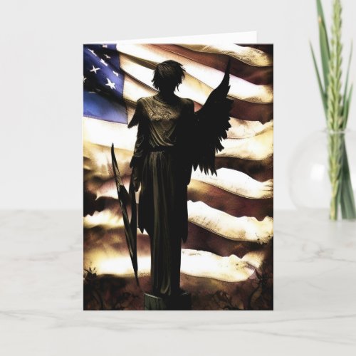 Veteran Military Patriotic Inspired Dark Art       Holiday Card