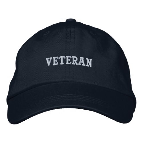 Veteran Military Vet Embroidered Baseball Cap