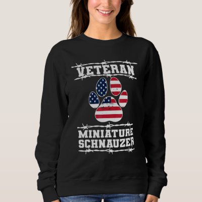Veteran Miniature Schnauzer Retired Dog  Retiremen Sweatshirt