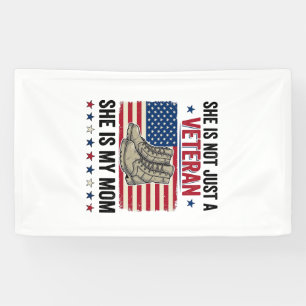 Veteran Mom Patriotic Military Boots Shirt Design_ Banner