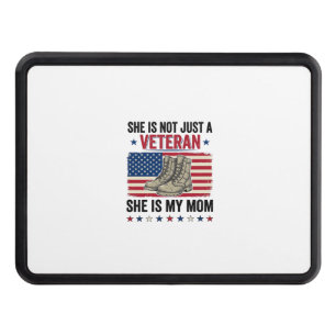 Veteran Mom Patriotic Military Boots Shirt Design_ Hitch Cover