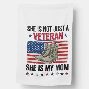 Veteran Mom Patriotic Military Boots Shirt Design_ House Flag