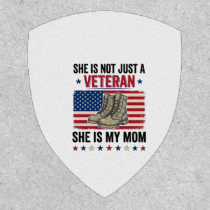 Veteran Mom Patriotic Military Boots Shirt Design_ Patch