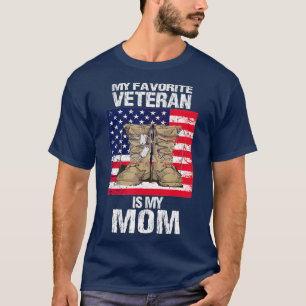 Veteran Mom Proud Son Kids Veterans Day US Veteran T-Shirt
