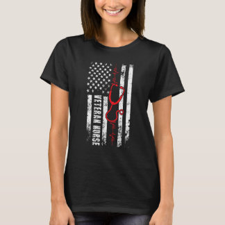 Veteran Nurse American Flag Veteran Nursing T-Shirt
