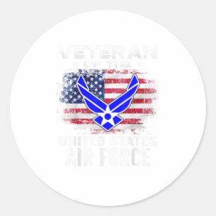 Veteran Of The United States Air Force Classic Round Sticker