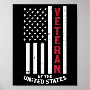 Veteran Of The United States US Flag Memorial Day Poster