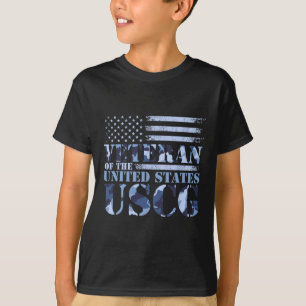 Veteran Of The United States Uscg Camo America Fla T-Shirt