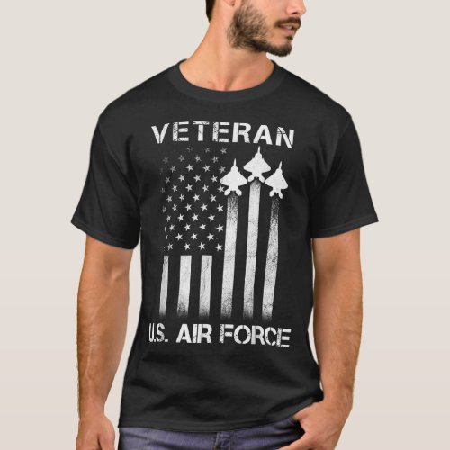 Veteran of the US Air Force Patriotic USA Flag Tee