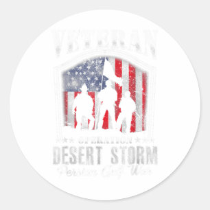 Veteran Operation Desert Storm Persian Gulf War  Classic Round Sticker