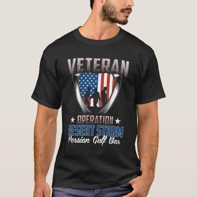 Veteran Operation Desert Storm Persian Gulf War T-Shirt (Front)