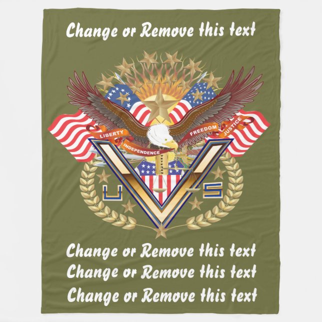 Veteran or Family View About Design Fleece Blanket (Front)