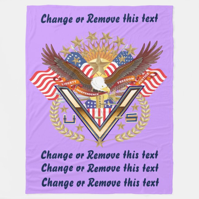 Veteran or Family View About Design Fleece Blanket (Front)