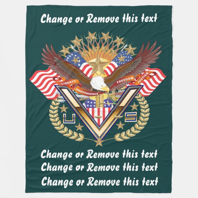 Veteran or Family View About Design Fleece Blanket (Front)