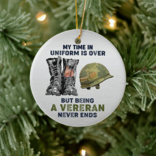 Veteran Ornament thank you veteran never forget or