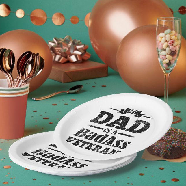 Veteran     paper plates (Multi)