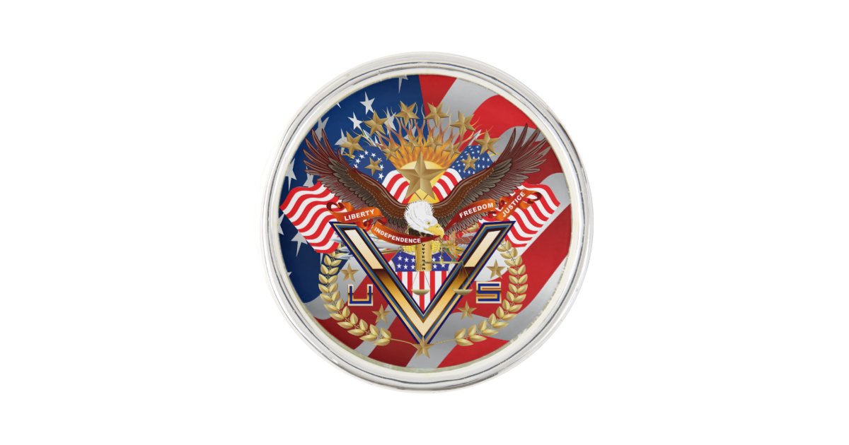 Veteran Patriotic flag Lapel Pin | Zazzle